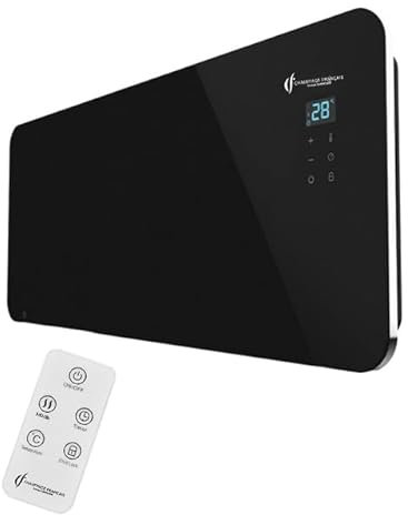 Sorimo Sannover - Radiador eléctrico de pared (2000 W), color negro