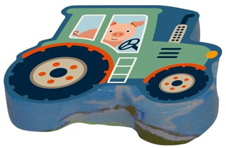 Zauberhandtuch Traktor - Wenn ich mal groß Bin - Die Spiegelburg | Magischer-Waschlappen | Zaubertuch aus Baumwolle | Waschlappen für Kinder | Geschenkidee für Jungs ab 2 Jahre