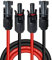 BlueMW 4mm² Solar Panel Cable, 12AWG, IP67 Waterproof, 1M Length, Red & Black, Male-to-Female Connector, Compatible with Solar Panels, Charge Controllers, Home, Boat, RV