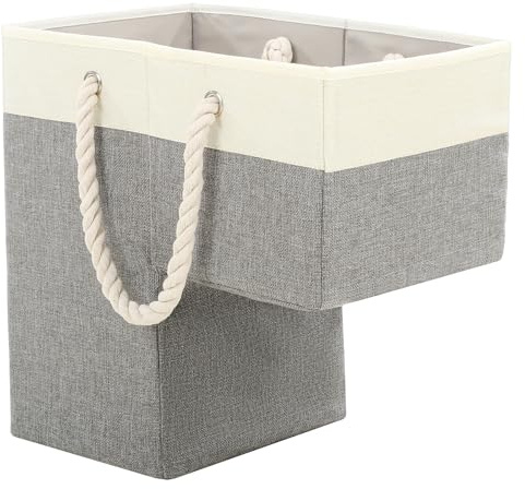 Treppenkorb für Treppen mit Griff, Treppenkörbe für Teppich- und Holztreppen, 40,6 cm Stufenaufbewahrung, Wäschekorb für Treppen, Spielzeug, Kleidung, Bücher, Werkzeuge, Zeitschriften, mit Hartplatte