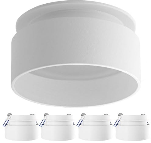 SSC-LUXon 5 Stück Einbau Deckenstrahler Sudara mit indirektem Licht Fassung für GU10 oder Module - Design Einbauspot weiß