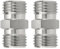 VGOL Lot de 2 Adaptateurs Hydrauliques M14 X 1,5 pour Tuyau Fileté Adaptés à Divers Systèmes Hydrauliques Et Petites Excavatrices Argent