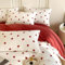 Tospass Housse de Couette Coeur 220x240cm Blanc Rouge Motif du Cœur Parure de Lit 2 Personne Ado Adultes Filles avec Fermeture Éclair Housse Couette en Microfibre avec 2 Taie d'oreiller 65x65cm