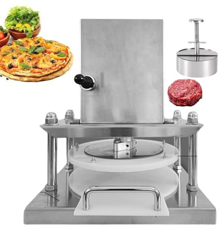 CAFIEDR Mattarello Elettrico per Pizza | Pressa per Dolci elettrica Antiaderente | Acciaio Inossidabile | Facile da Pulire | per pizzerie, ristoranti Fast Food, 25 cm (25 cm)(25 Centimetri)