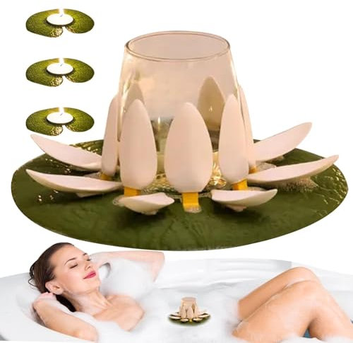 Rproonay Schwimmender Weinhalter, Badewannen-Weinglashalter, schwimmendes Weinglasregal, einfach zu bedienen, 22 x 3,5 cm, für Duschdekorationen