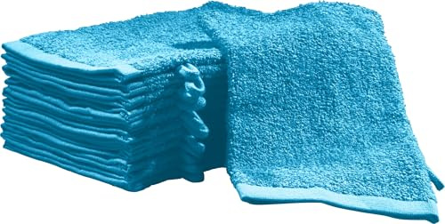 REDBEST Waschhandschuh Oceanside 12er-Pack Leichtfrottier türkis Größe 16x21 cm