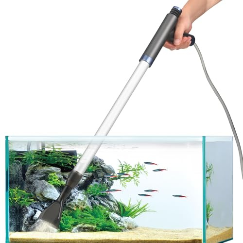 Strixorn Mulmsauger Aquarium, 4 in 1 Starke Aquarium Reiniger, Einstellbarer Aquarium Wasserwechsel, Manueller Aquarium Kiesreiniger Fish Tank Kit für Wasserwechsel,Sand Kies Filter,Algen Reinigung