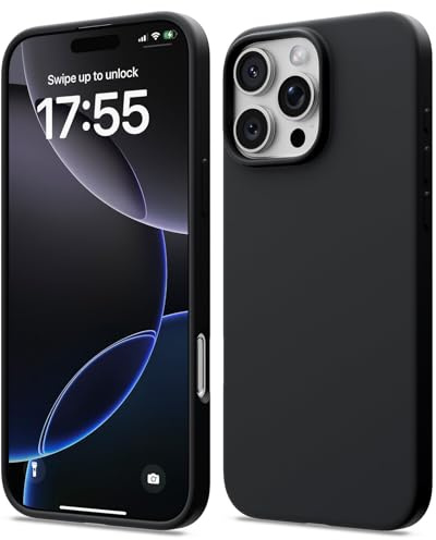 ACRONIX Compatible with iPhone 16 Pro Max Case 6.9, Slim Liquid Silicone Cover, Lightweight Soft Touch Grip, Shockproof Thin Protective 16 Pro Max Phone Case-Black