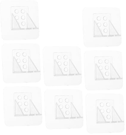 HONITANO 8 pièces Supports Étagère Transparents Adhésifs Supports Flottants Renforcés sans Perçage pour Armoires et Placards Fixation Facile et Résistance