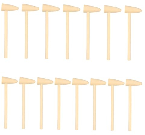 ORFOFE 15 Stück Kleiner Holzhammer für Kleine Spielzeughämmer aus Langlebigem Vollholz Leichter Holzklopfer für Handtraining und Frühe Entwicklung für Jungen und Mädchen