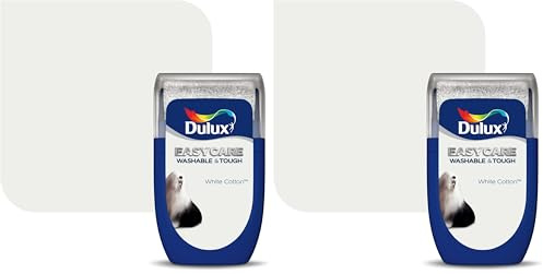 Dulux Easycare Washable & Tough Tester Paint, White Cotton, 30 ml (Pack of 2)
