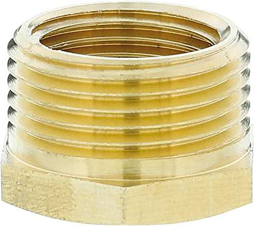 Gardena Messing-Reduzierstück: Messing-Anschlussstück zur Rohrverbindung mit einer Schnellkupplung, 26,5 mm (G 3/4 Zoll)-AG / 21 mm (G 1/2 Zoll)-IG (7270-20)