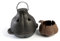 Charcoal Companion Knoblauchröster und Knoblauchpresse, Set aus Gusseisen, schwarz, 13.34 x 13.34 x 13.49 cm, CC5127