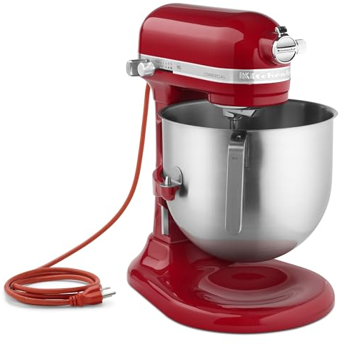 Kitchenaid Ksm8990Er 8-Qt Commercial Bowl-Lift Stand Mixer Empire Red