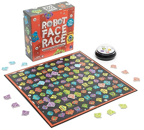 Learning Resources Robot Face Race Farb- & Merkmalspiel, brettspiele ab 4 jahre, kinderspiele, lernspiele, kinder spiele ab 4 jahren, roboter spiele, gesellschaftsspiele für kinder, ab 4 5 6 7 Jahren
