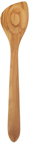 Continenta Kochlöffel, Rührlöffel, Holzlöffel, mit Ecke, aus Olivenholz, 30 cm