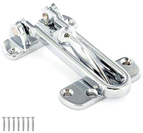 Chrome Plated Security Door Guard - 105mm