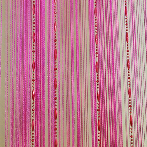HONG 1 Stück 300cm x300cm Glitzer Perlen Quaste String Vorhang Tür Fenster Home Decor Teiler 13 Frabe,Rosa