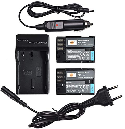 DSTE 2-Stücke Batterie Akku und 2-Kanäle Dual USB Quick Ladegerät Kit für Pentax D-LI90 K-01 K-3 K-3II K-5 K-52K-5II K-5IIs K-7 K-7D645D 645Z Digital Camera