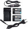 DSTE 2-Stücke Batterie Akku und 2-Kanäle Dual USB Quick Ladegerät Kit für Pentax D-LI90 K-01 K-3 K-3II K-5 K-52K-5II K-5IIs K-7 K-7D645D 645Z Digital Camera