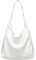 Caspar 2in1 Große Leder Rucksack Schultertasche XL Elegante Damen Handtasche - PREMIUM LINE - Modell No.786 - Made in Italy, Farbe:weiß, Accessoires:One Size