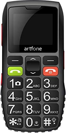 artfone C1 Seniorenhandy ohne Vertrag | Dual SIM Handy mit Notruftaste | Rentner Handy große Tasten | 2G GSM | Großtastenhandy mit Ladegerät und Kamera|1400 mAh Akku Lange Standby-Zeit