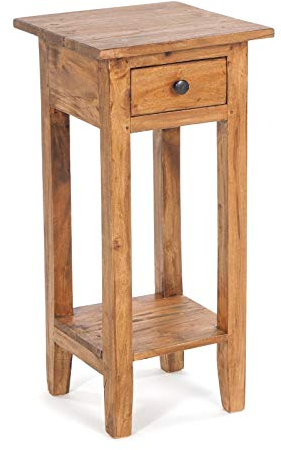 Design Delights Tiroir Table de téléphone 65 en Bois recyclé d'acajou 65 x 31 x 31 cm