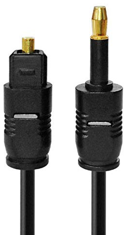 HUANGTAOLI Toslink to Mini Toslink Optical Digital Audio Sound 3.5mm SPDIF Optical Cable (2m)