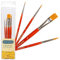 Elements 4-Piece Acrylic Paint Brush Set | Quality Synthetic Bristles & Short Handle | Includes Round, Liner, Pointed Tips - Ideal for Beginners, Students & Professional Artists
