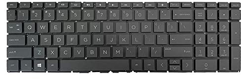 fqparts Replacement Laptop Tastatur für for HP 15-db0000 0007ng 15-db1000 0302ng 0004ng 0321ng 0322ng 0320ng 0003ng 0013ng 0200ng 0201ng 0400ng Schwarz US-englische Ausgabe