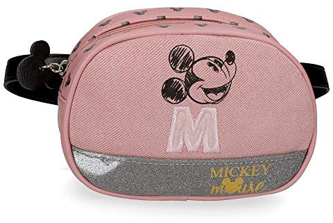 Disney Mickey The Blogger Zaino portaon carrello Rosa 17x12x6 cms PVC e poliestere