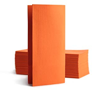 Alvotex CHIC Airlaid 50 Servietten, 1/8 Falten Stoffähnlich, hochwertige Einwegserviette, 39x40cm, Orange
