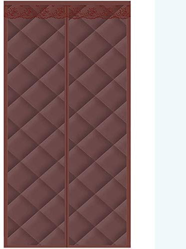 BWBG Winter Thermal Insulated Door Curtain 90x210CM, Magnetic Screen Door Heavy Duty Cold-Resistant Close Automaticlly Waterproof Cotton Curtain For Back Doors, Front Doors, Patio Doors