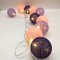 6cm Guirlande Lumineuse Boule Coton, DOTBUY Decoration Noël, LED Guirlande Lumineuse à Piles, Enfant, Chambre Mariage Halloween Décorations Multicolore (Fée violet,4.8M/30LED)