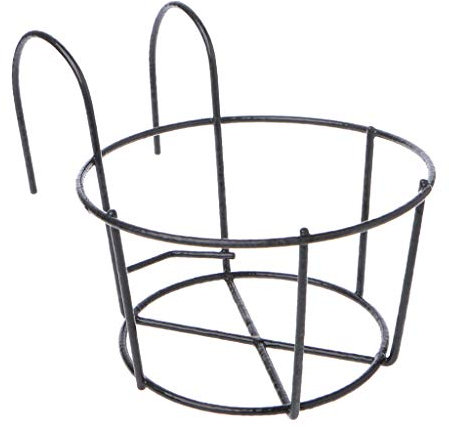 GUMEI Balcone Rotondo Vaso di Fiori Cesto ringhiera in Ferro Recinzione Appeso Porta Piante in Vaso