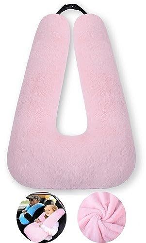 FHSGGP Travel Pillow Cushion for The Back Seat of Car Car Pillow for Kids A Sleeping Artifact Suitable for Long-Distance Travel of Adults and Children Travel Pillow for Kids Pink