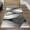 Teppich-Traum moderner Wohnzimmer Teppich Wellen Design in schwarz grau anthrazit - pflegeleicht & strapazierfähig Größe 60x110 cm