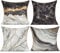 VAKADO Kissenbezug 40x40 cm Kissen Kissenbezüge Kissenhülle dchwarz sofakissen deko Kissen Marmor Samtkissen Golden Couchkissen Dekorative 4er-Set für Wohnzimmer Terrassenmöbel Auto Büro