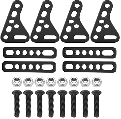 RC Stoßdämpferhalter, Aluminium, RC Auto Stoßdämpferhalter für Fast Alle 1/8 1/10 1/12 1/16 Ferngesteuerten Autos für Scx10, / D90 90046 90047, Wltoys(schwarz)
