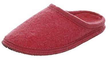 Warme Hausschuhe Damen - Filzpantoffeln aus Schafswolle Flache Slipper Pantoffeln Größe 35-42 EU - Winterhausschuhe (Koralle, Numeric_39)