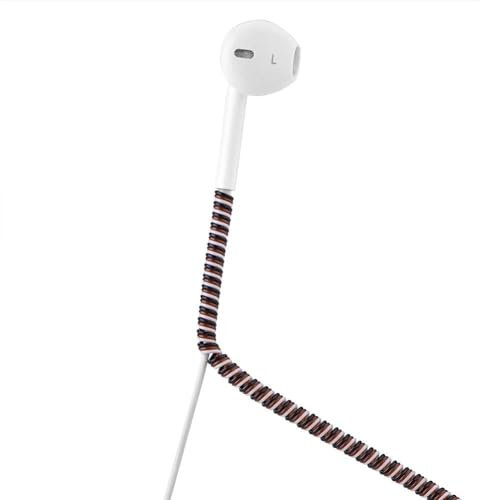 Protecteur de Câble de Charge, Gaine de Protection de Câble en Spirale Protecteurs de Fil Tube Économiseur d'écouteur Cordon Économiseur de Ligne Cordon de Charge (Noir+Marron+Blanc)