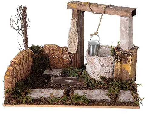 Holyart Puits avec Sceau crèche 15x20x15 cm santons 8-10 cm