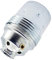 E27 Lampen Fassung Chrom Metall mit Glattmantel und ISO-Feingewinde M10x1