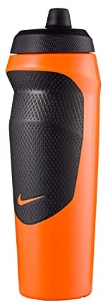 Nike Hypersport Bottle 20 Oz (Bright Mango/Black/Black/Bright Mango) - Rubber, 500 Ml