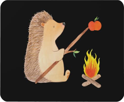 Mr. & Mrs. Panda Mauspad Igel Grillen - Geschenk, lustige Sprüche, Ziele, arbeitslos, Gute Laune, PC Zubehör, Sinn des Lebens, Spruch, Tiermotive,