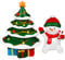 Weihnachts-Aquarium-Dekorationen 2 Stück Harz-Weihnachtsbaum-Schneemann-Aquarium-Ornamente für Feiertags-Aquarium Liefert Tischdekoration