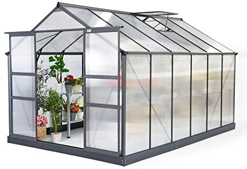 Azalia Aluminium Gewächshaus 1,9 x 3,12 m CoverTech anthrazit