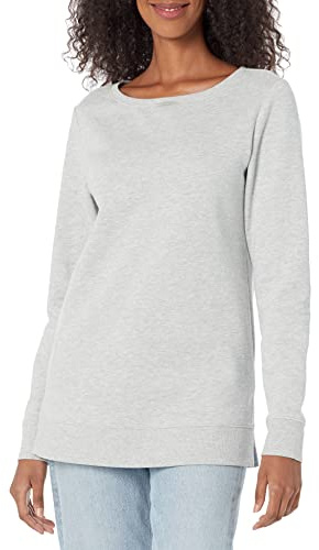 Amazon Essentials Mujer Sudadera Tipo Túnica de Forro Polar y Corte Holgado con Cuello Abierto