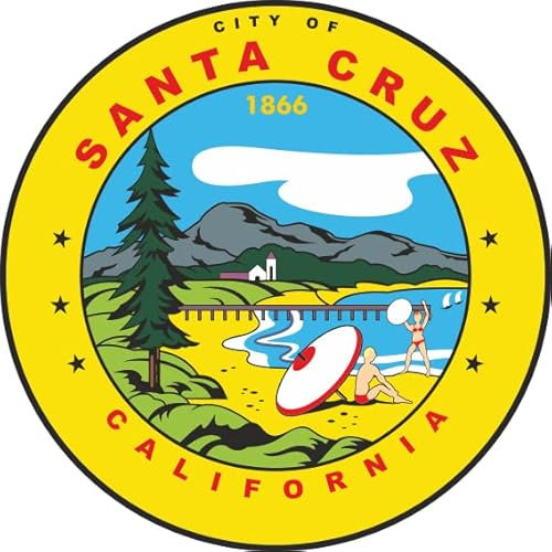 U24 Aufkleber Santa Cruz City Seal 8 cm Autoaufkleber Sticker Konturschnitt