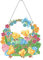 EXQULEG 5D Blumen Schmetterling Diamond Painting Wandbehang, DIY Frühling Diamant Painting Kranz, Ostern Türkranz Strass Kristall Malerei Anhänger für Home Deko (#7)
